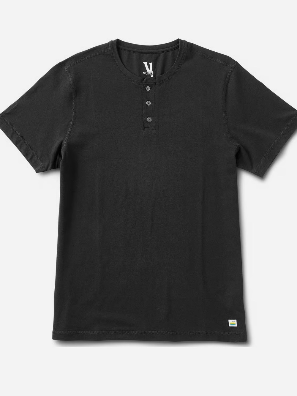 VUORI Black Henley T-Shirt